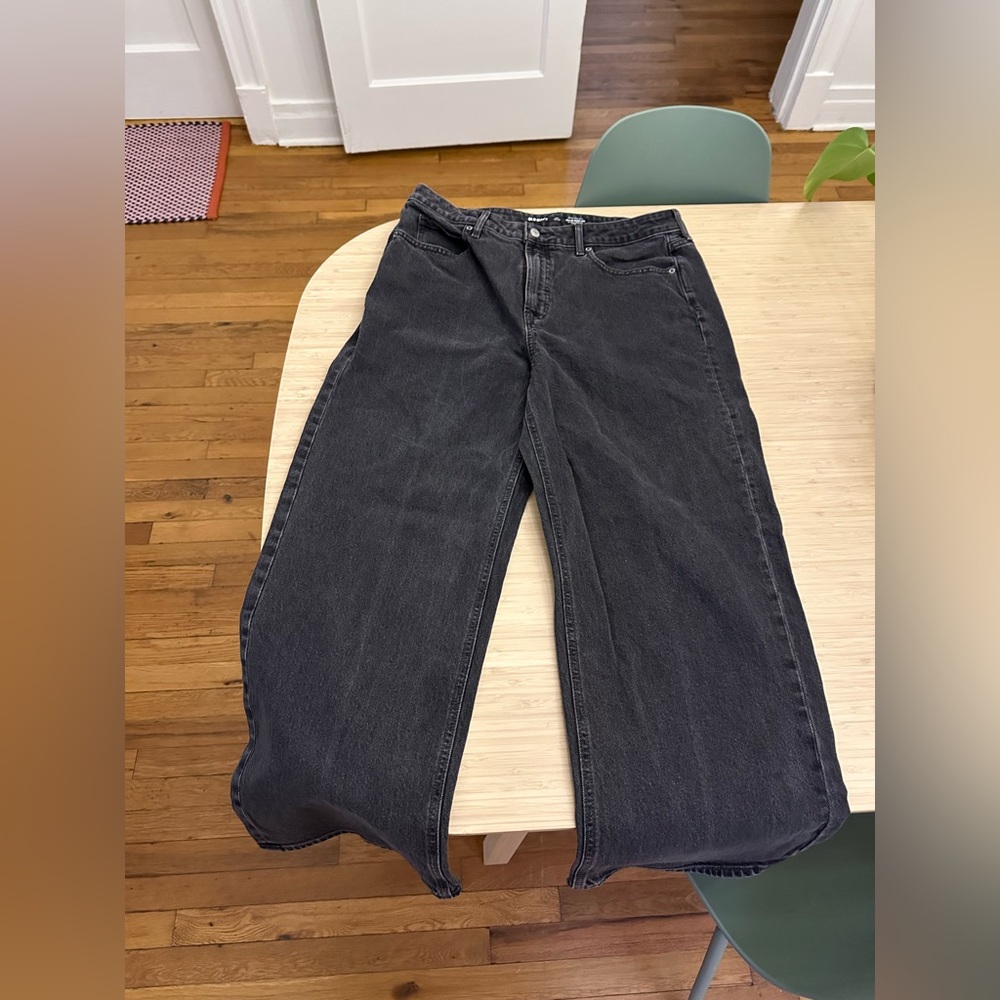 Old Navy Black Sky-Hi Wide Leg Jeans